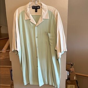 Nat Nast Two-Tone Green and Beige vintage Shirt